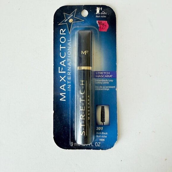 Max Factor STRETCH Rich Black Mascara 301 Sealed Long Looking Eye Lashes - Picture 1 of 8